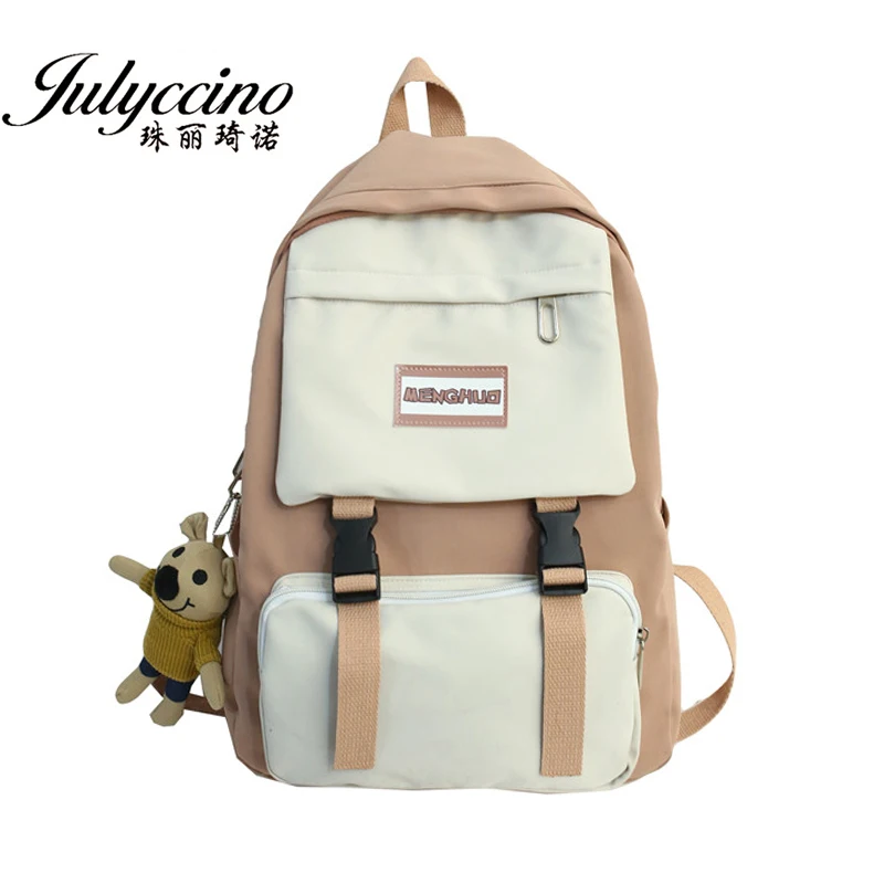 

JULYCCINO High Quality Cotton cloth Backpack For Teenage Girls Laptop Backpack New Trend Female Backpack Fashion Women Travel
