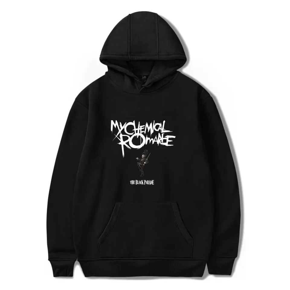 Толстовка с капюшоном My Chemical Romance для мужчин и женщин черная парадная в стиле