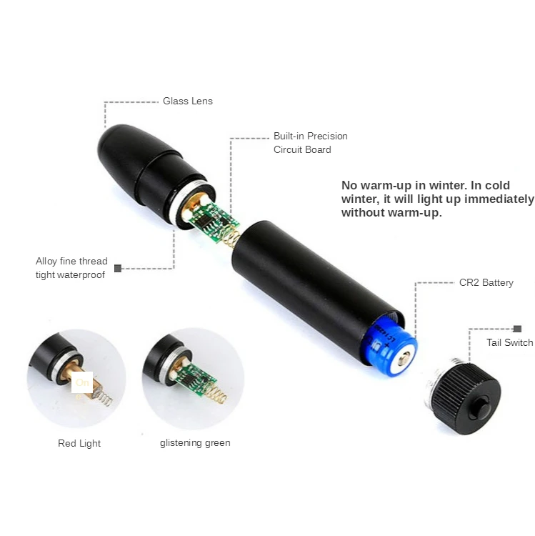 Лазерный прицел пули Лазерная калибровка зеленый лазерный инфракрасный
