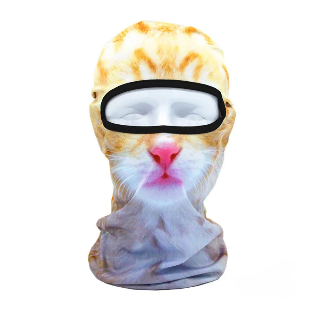 3D Лыжные маски с животными для улицы велосипедные шапки-бини маска лица зимние