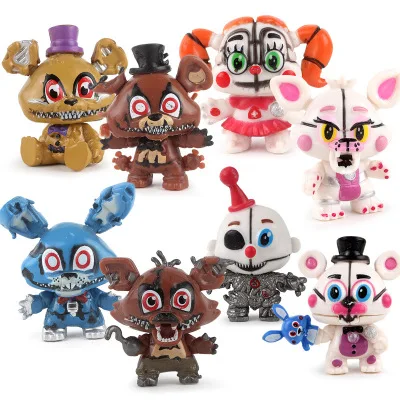 8pcs set Аниме 6/10/12 шт Five Nights At Freddy's» «пять ночей у Фредди» рисунок Комплект игры с рисунком персонажей из игры «пять ночей в Фредди» Фокси Бонни Freddy Fazbear сестра место модель куклы FNAF игрушка - Цвет: 8pcs set