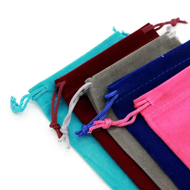 Wholesale 5pcs/lot Jewelry Packing Velvet packaging Bags Drawstring Earring bags Pouches Customized Logo Over 100pcs Costs Extra | Украшения
