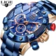 LIGE 2020 New Fashion Blue Mens Watches Top Brand Luxury Clock Sports Chronograph Waterproof Quartz Watch Men Relogio Masculino Other Image