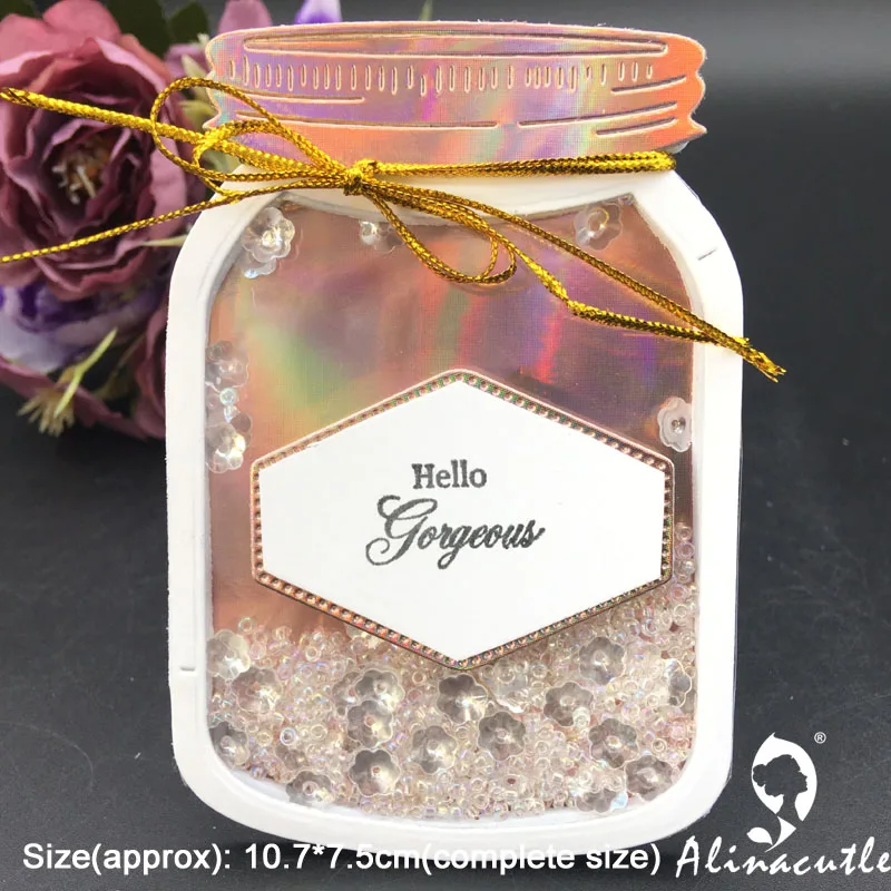 Штамп для резки металла Рождественская банка желаний конфеты скрапбукинг