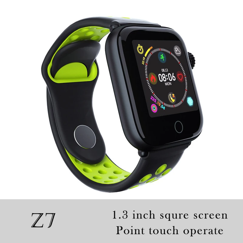 Z7 Black and Green 696 LJL08 0,9" TFT цветной шагомер браслет A6 умный Браслет пульсометр кровяное давление Водонепроницаемый Фитнес-трекер часы M - Цвет: Z7 Black and Green