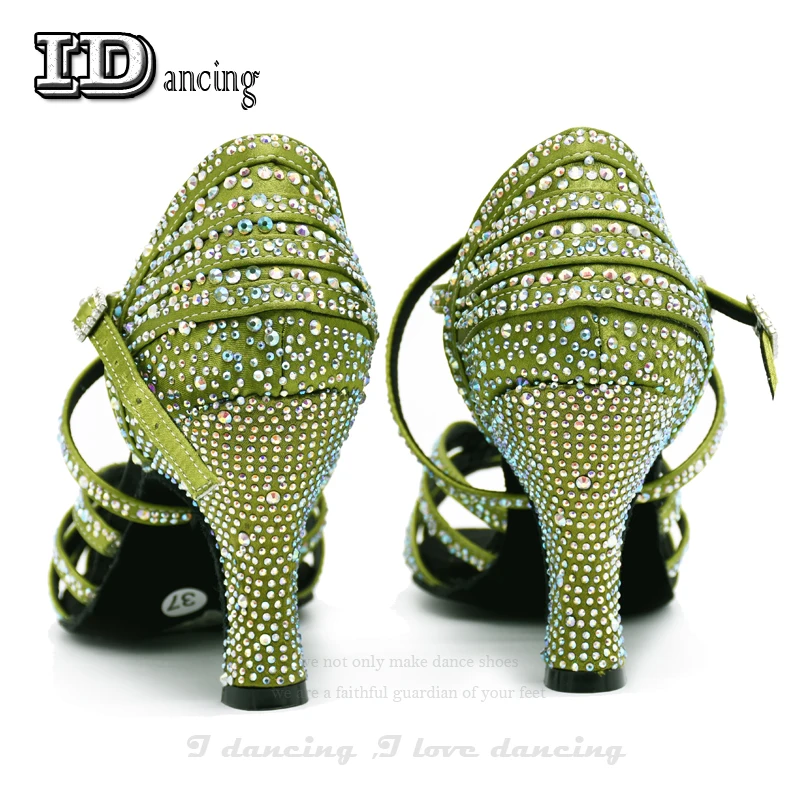 

Latin Shoes Dance Shoes Girls Dance Jazz sneakers Ballroom Latin Dance Shoes Salsa Dance Shoes Women Sexy Green JuseDanc