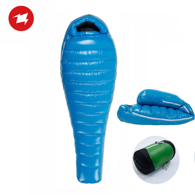 Ссветильник легкий спальный мешок AEGISMAX из белого гусиного пуха для кемпинга на