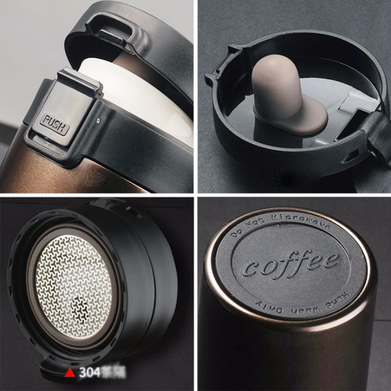 VOZRO Современная дорожная кофейная чашка термос из нержавеющей стали стакан