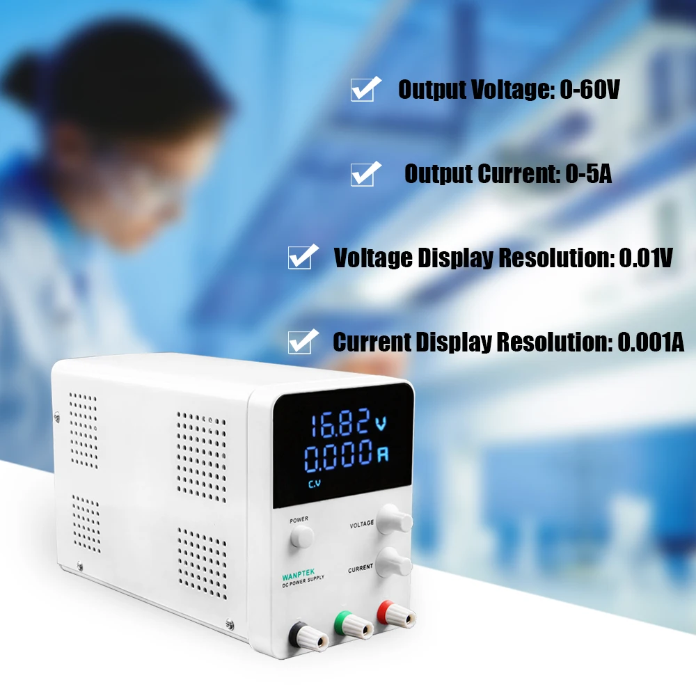 Горячий переключатель лабораторный источник питания регулируемый 4 значный