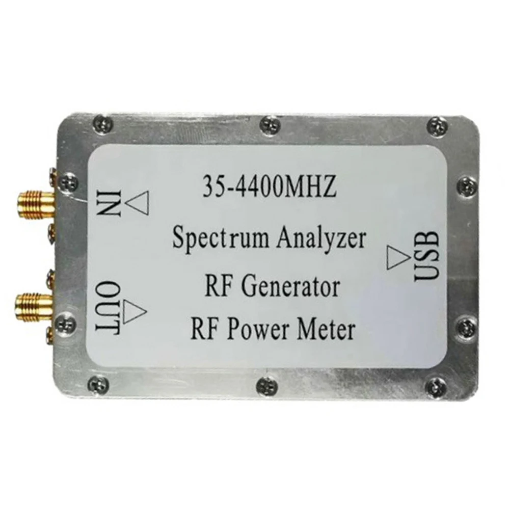 

35-4400MHz Spectrum Analyzer Simple Signal Source Power Meter +Aluminum Alloy Housing High Sensitivity Calibration Function
