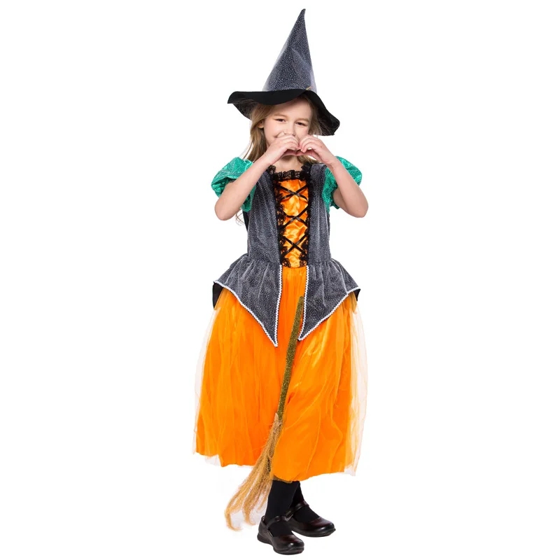 Детский костюм для Хэллоуина маскарадное платье ведьмы девочек | Детская одежда
