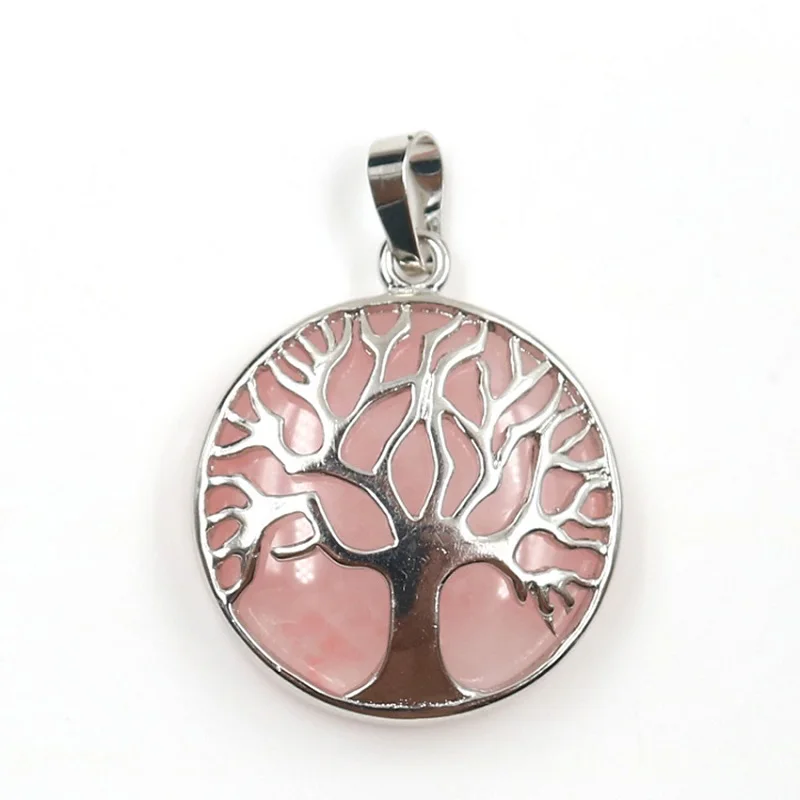 1 шт. подвеска из натурального кварца с изображением дерева жизни|Камни| |