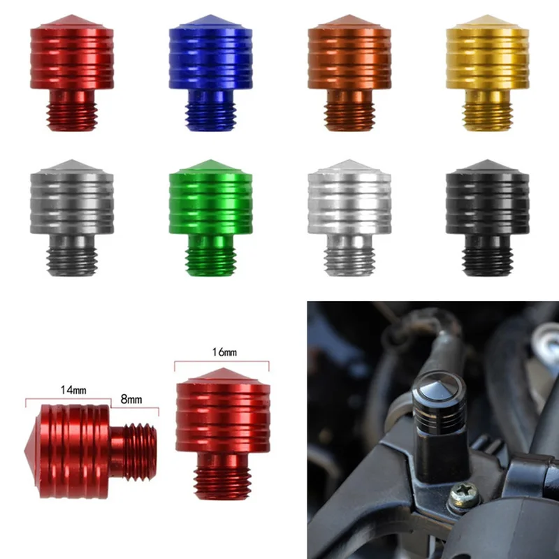 

2 Pcs Aluminum Alloy Motorcycle M10*22mm Mirror Hole Plug Screw For KTM Suzuki Honda Yamaha Kawasaki Decorative Accessories