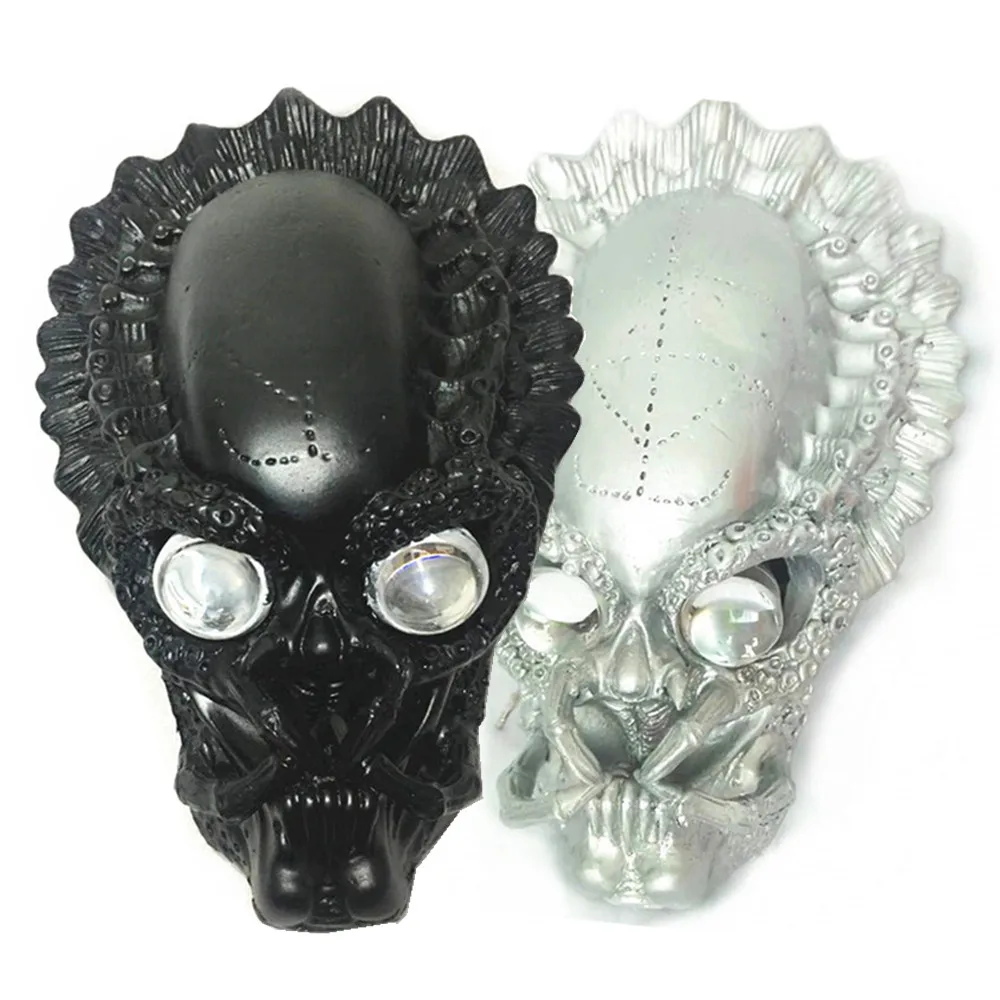 Универсальная мотоциклетная черная фара обтекатель светодиодная с черепом для