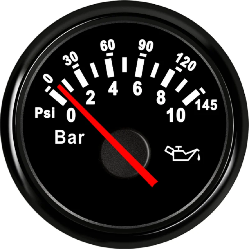 Универсальный 52 мм измеритель давления масла водонепроницаемый 0 10bar 145Psi для