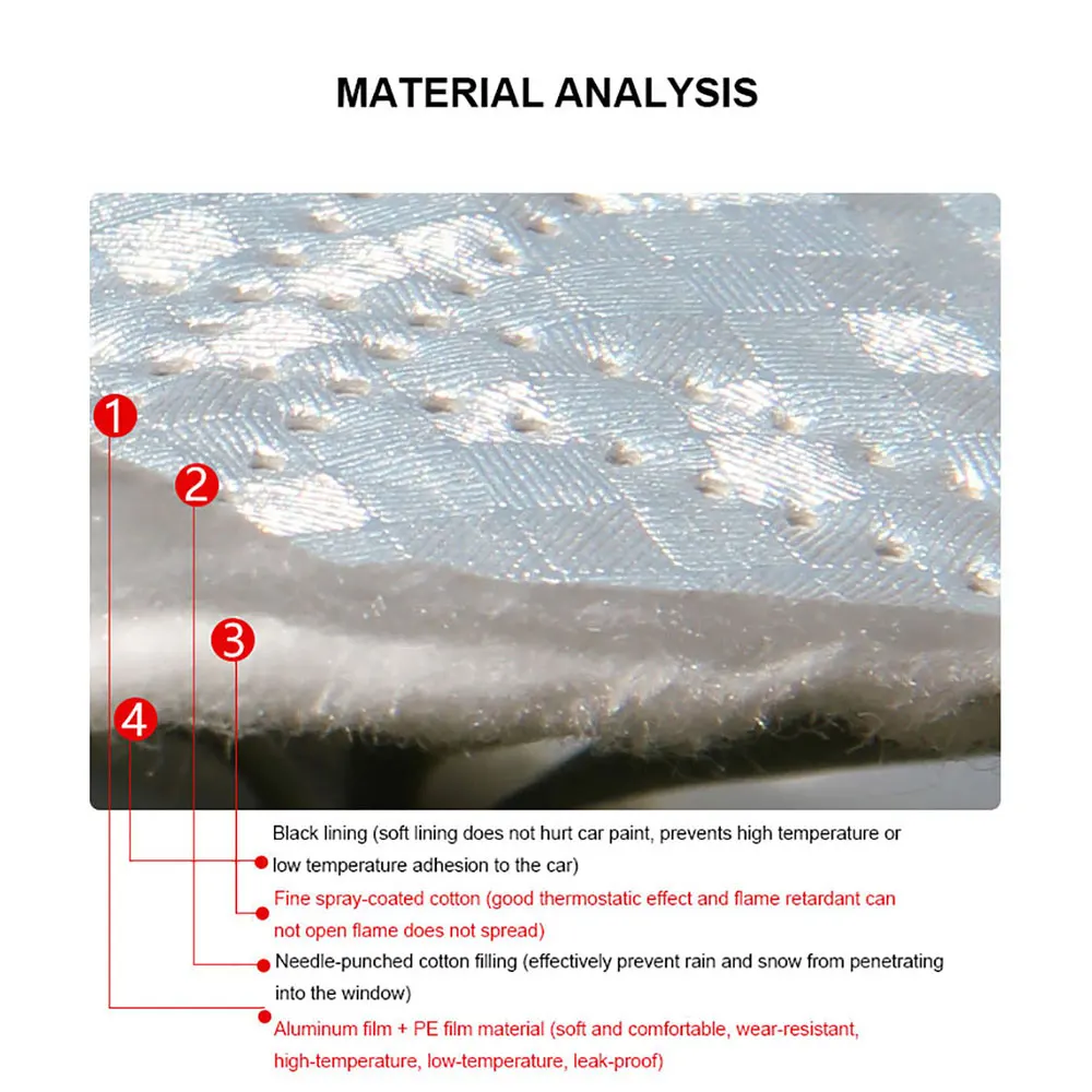 Автомобильный чехол на лобовое стекло автомобильный Снежный лед солнцезащитный