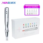 Микро иглы ручка 7 цветов свет светодиодный беспроводной микроиглы Дерма ручка Профессиональный микроиглы Дерма ручка уход за лицом устройство