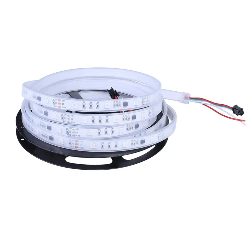 Длинная цифровая адресная Светодиодная лента WS2811 12 В 5050 RGB 5 м 150/300 Dream Color White PCB