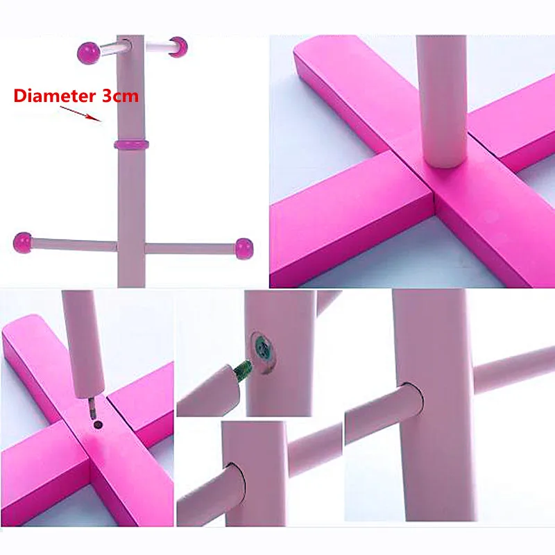 Детская вешалка для одежды пальто 138 см 6 крючков напольная стойка шляп/сумок