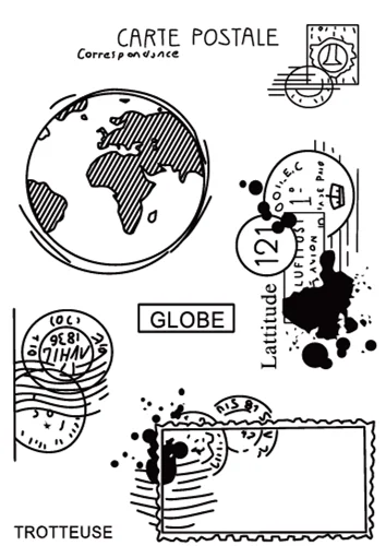 

French stamp Clear Stamps for Scrapbooking Transparent Silicone Rubber DIY Photo Album Decor 0604