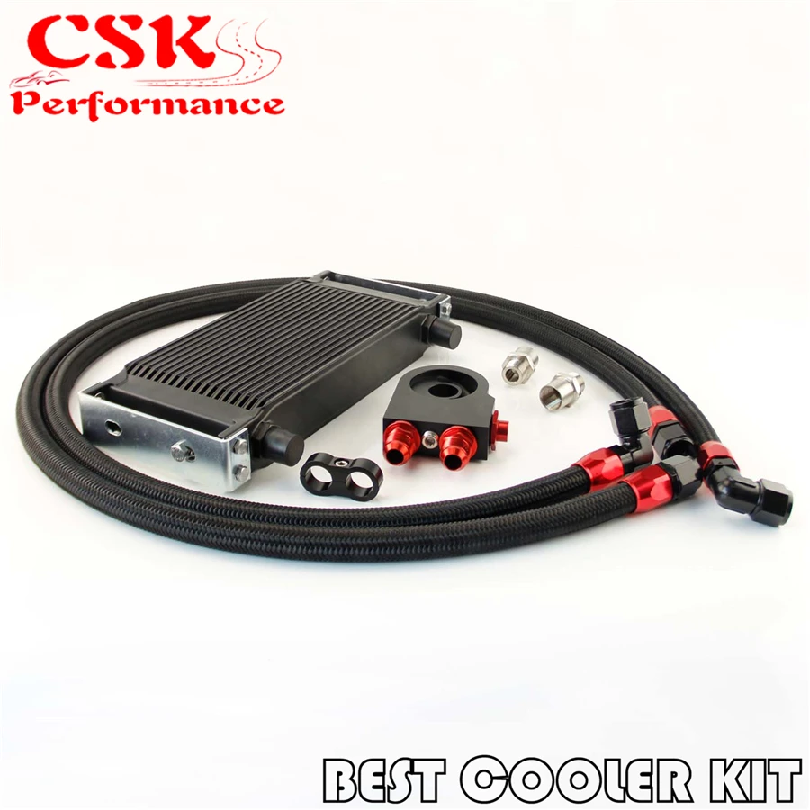 19 рядный комплект масляного охладителя двигателя AN10 термостат сэндвич плита +