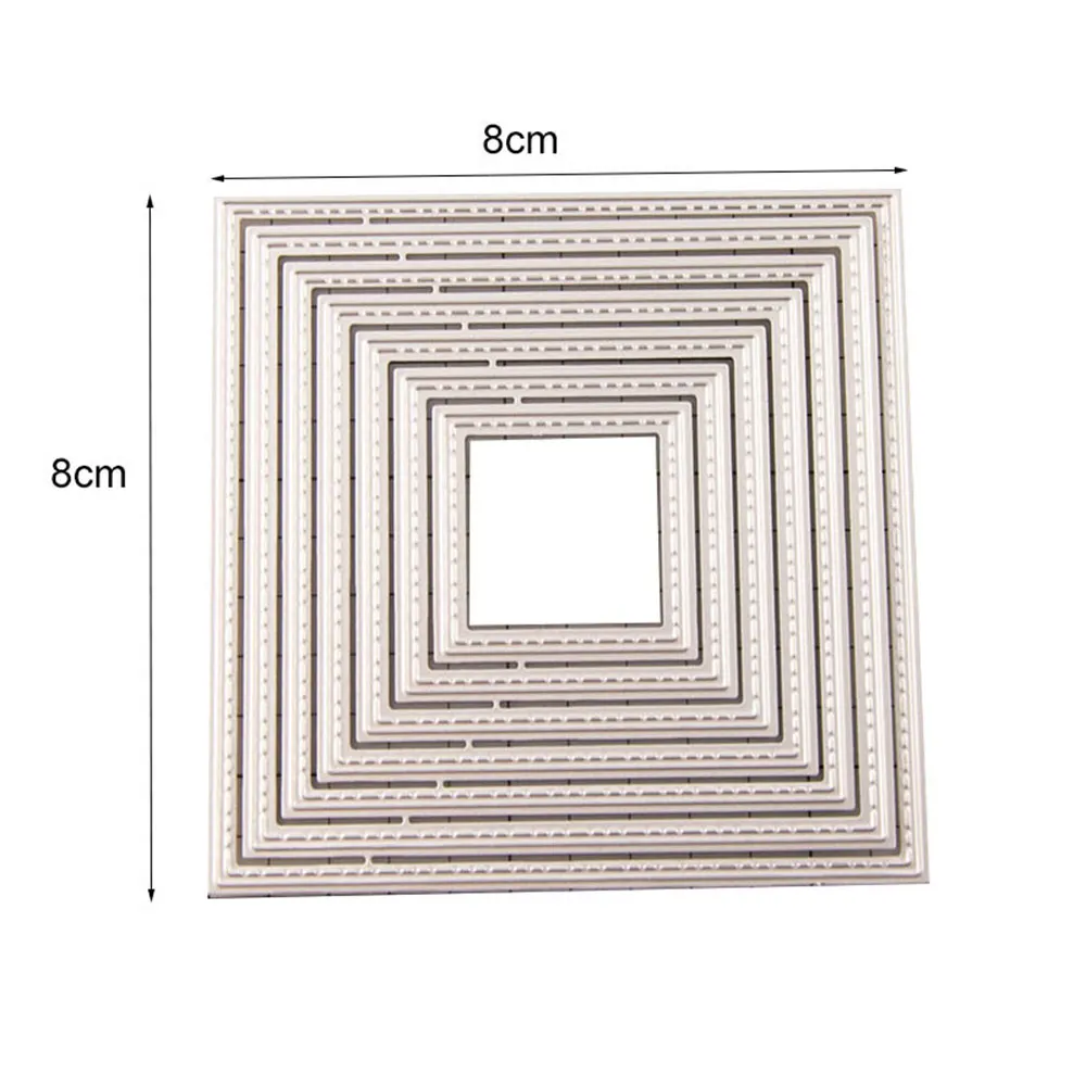 

7pcs Square Frame Metal Cutting Dies for Craft Scrapbooking Embossing Stencil DIY Die Cut Card Decoration 2020 New