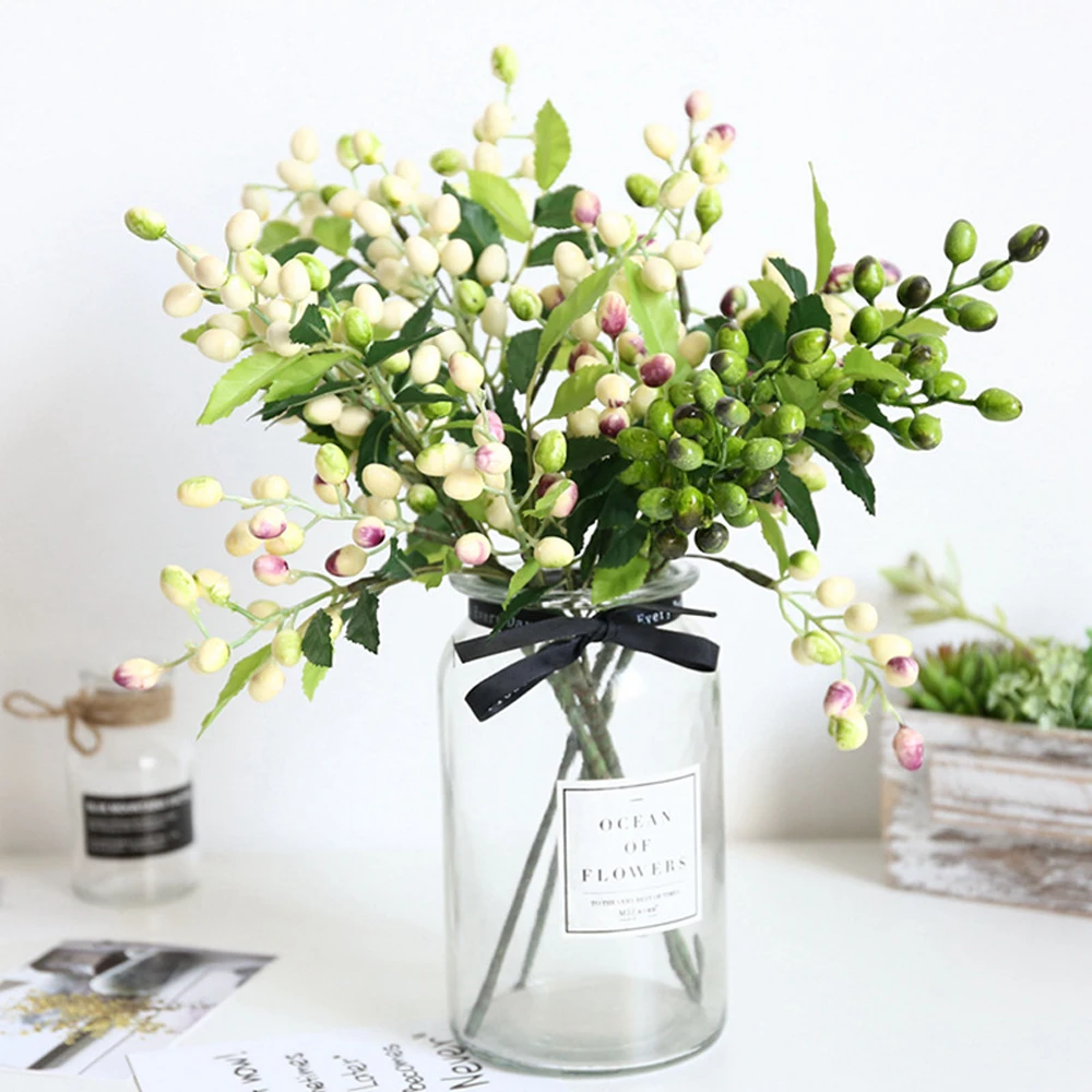 Искусственные цветы для оливковых фруктов вечерние украшения дома Маленькие