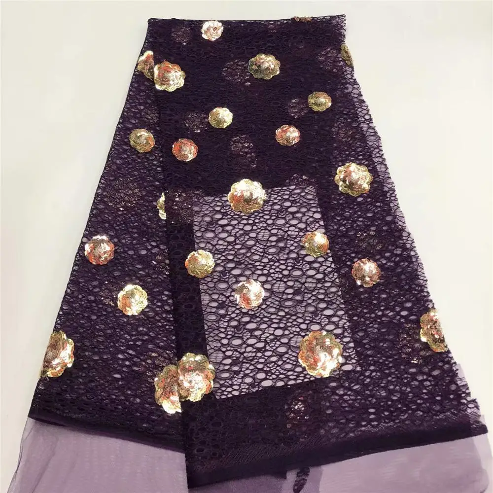 Черная фототкань 2020 Последняя французская кружевная ткань Высококачественная