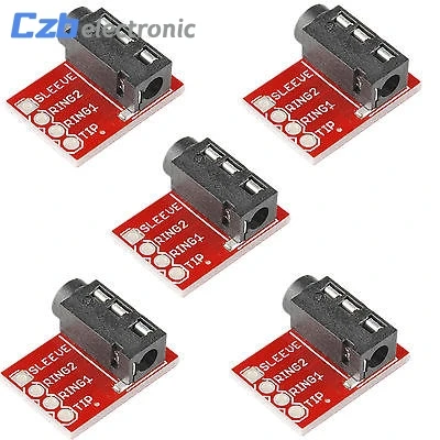 3.5mm Plug Jack Stereo Plastic + Metal TRRS Headset Audio Socket Breakout Board Extension Connector Module | Электроника
