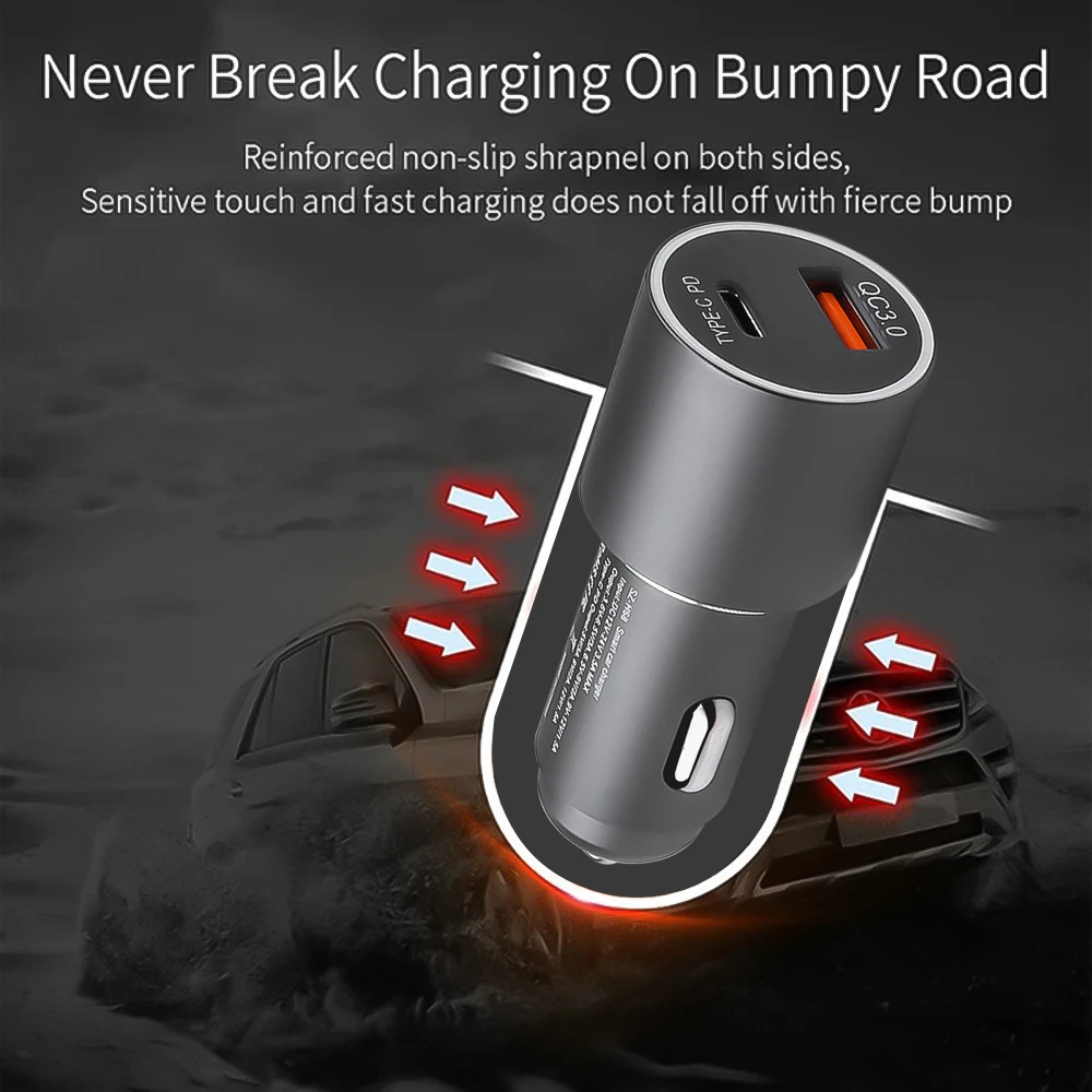 Автомобильное зарядное устройство FM Транс Ми тер Быстрая зарядка 3,0 usb type C для Xiaomi mi huawei samsung QC3.0 быстрое PD автомобильное usb-устройство для зарядки телефона