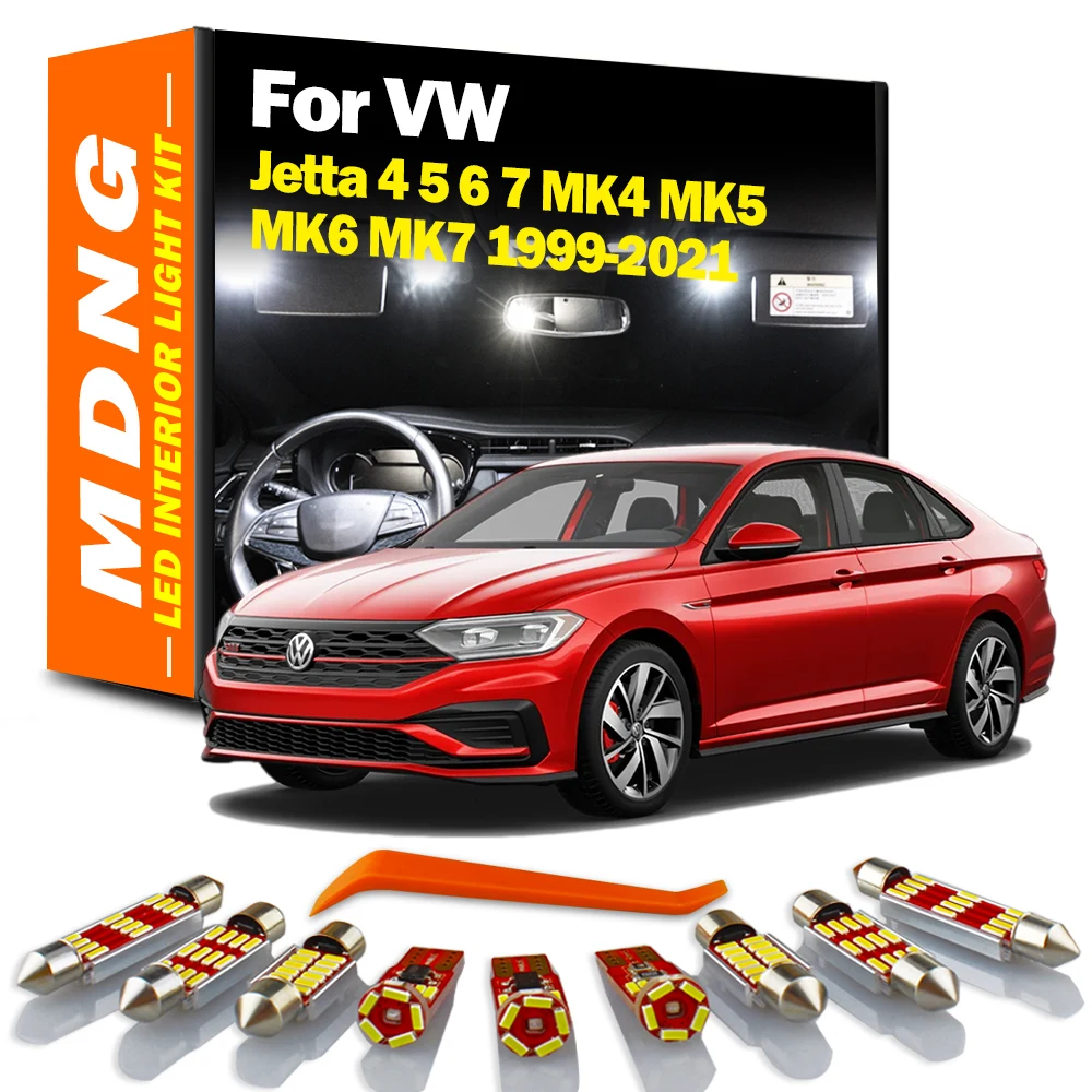 

MDNG Canbus Car LED Interior Map Dome Light Kit For Volkswagen VW Jetta 4 5 6 7 MK4 MK5 MK6 MK7 1999-2019 2020 2021 No Error