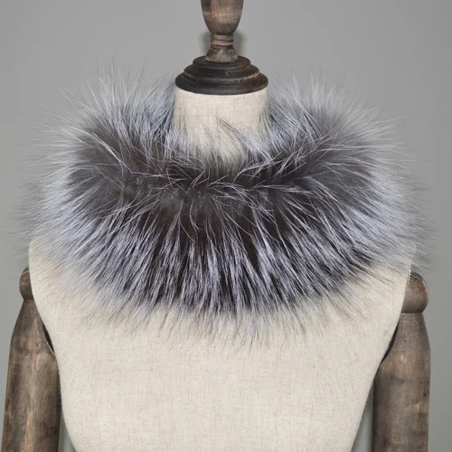 sliver fox fur Женский шарф ручной работы из натурального Лисьего меха, Вязаная Шаль из натурального Лисьего меха, повязка на голову, качественные меховые шарфы для девочек - Цвет: sliver fox fur