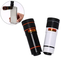 universal mobile phone telephoto lens 12x zoom optical telescope camera lens with clips for smartphone