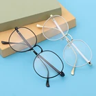 2021 Модные Портативные металлические очки унисекс в винтажном стиле с круглой оправой для защиты глаз светильник кие очки для близорукости аксессуары для очков