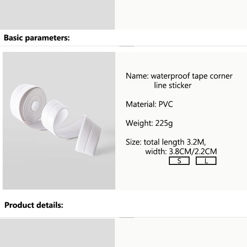 Водостойкая самоклеящаяся лента для ванной водостойкая и кухни 3 2 метра|Наборы