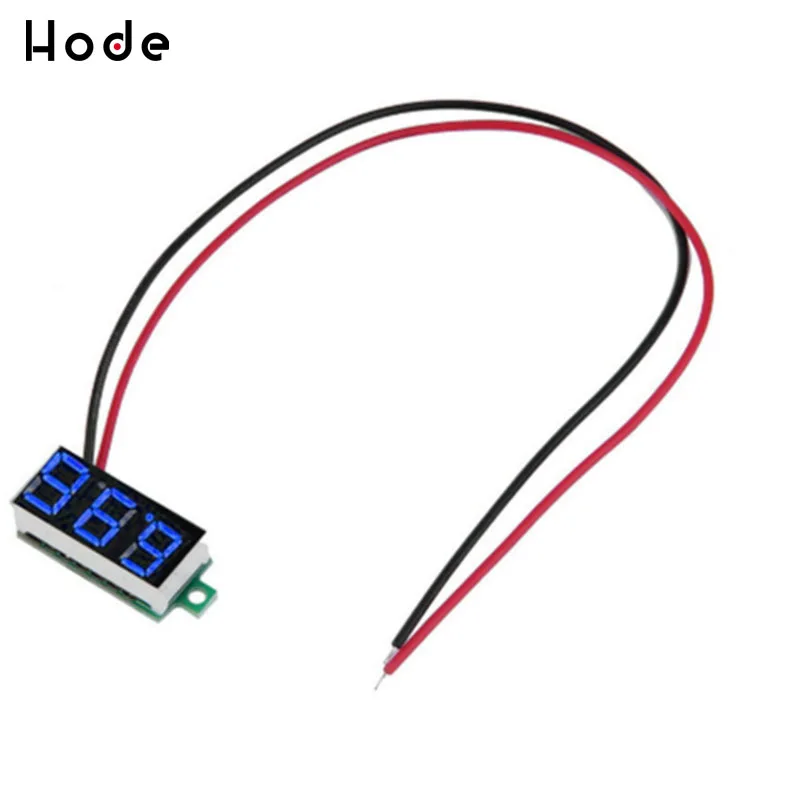 Тестер напряжения двухлинейная панель 0 36 дюйма светодиодный дисплей вольтметр 3
