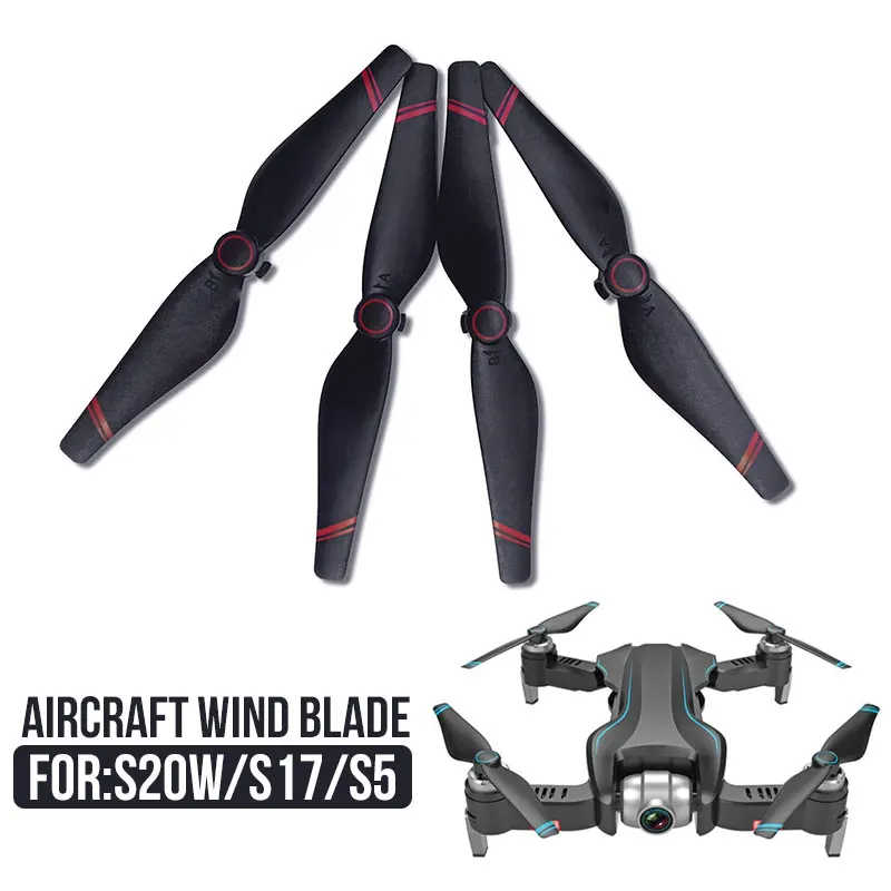 Черный пропеллер 4 шт. S20W S17 S5 RC Quadcopter запасные части CW CCW лопасть пропеллера для