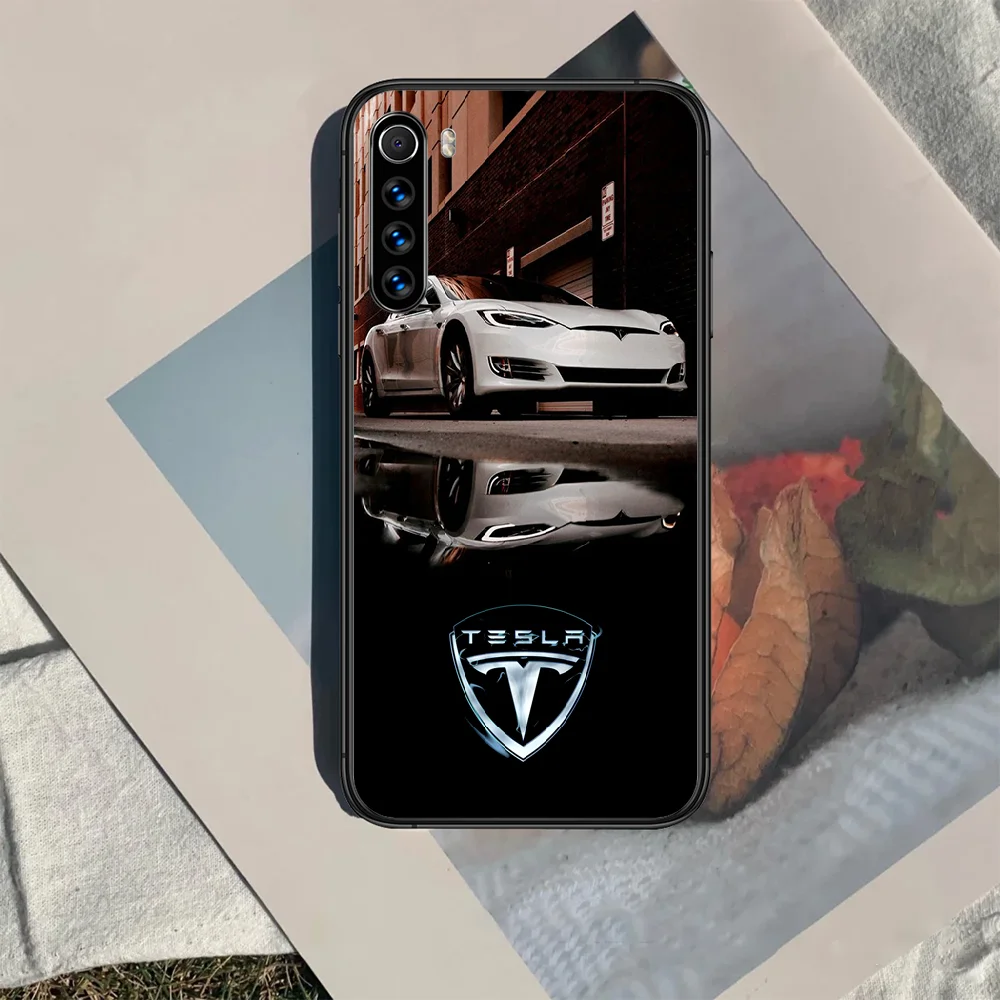 

Tesla car logo Phone Case For XIAOMI Redmi Note 5 7 8 T 9 6A 7A 8A 9S K 20 30 Pro black Back Luxury Shell 3D Waterproof Painting