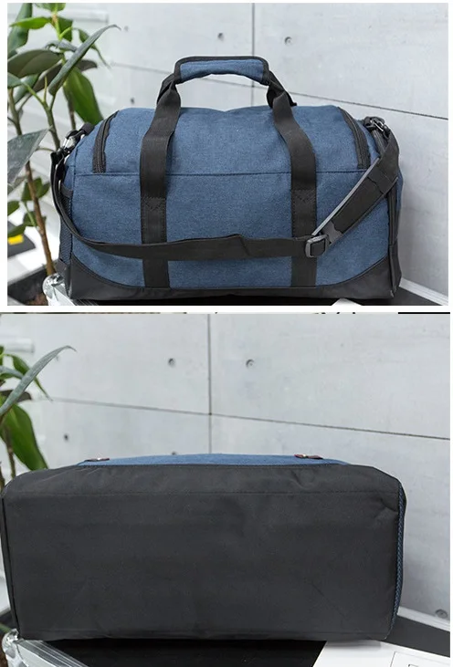 Travel Bag Men Waterproof Oxford Large Capacity Zipper Duffle Independent Shoes Storage Fitness Gym Handbag Luggage Shoulder Bag