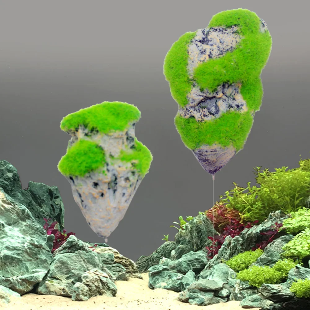 Стимуляция смолы плавающий мох камень Дома аквариум пейзаж Декор|Декорации| |