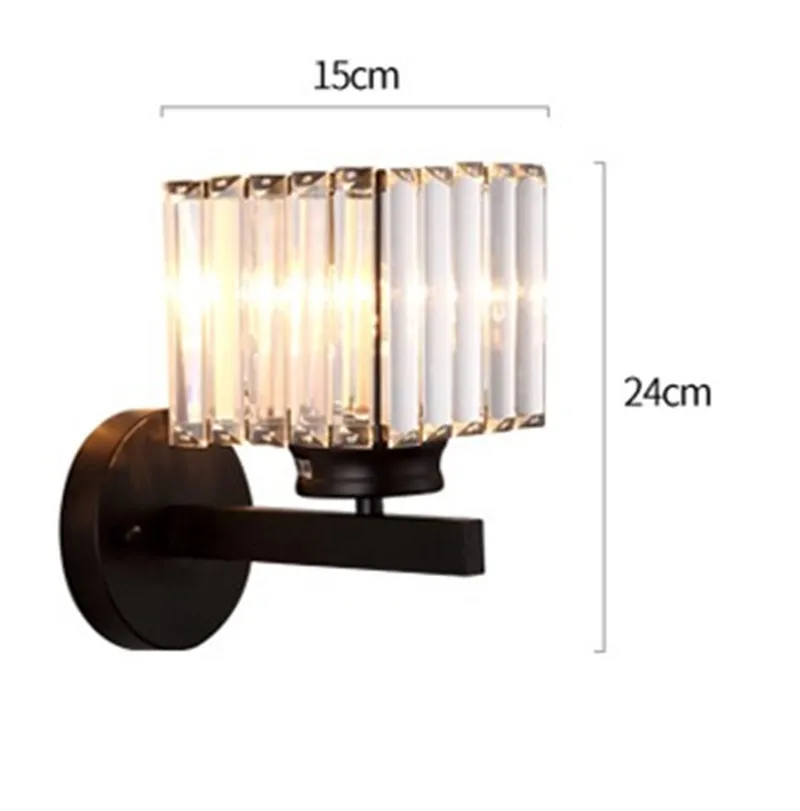 Modern K9 Crystal Mirror Gold Black Wall Lights Lamps Sconce Fixtures for Hallway Bedside Living Room | Лампы и освещение