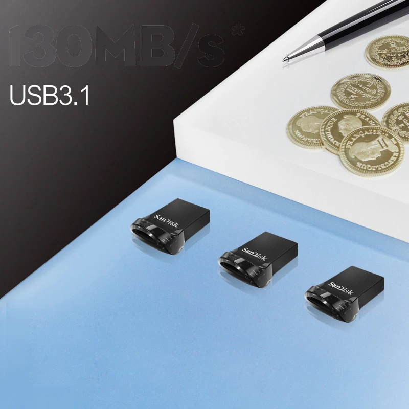 Двойной Флеш накопитель SanDisk CZ430 USB флэш память Drive128Gb 64 Гб Скорость считывания: до