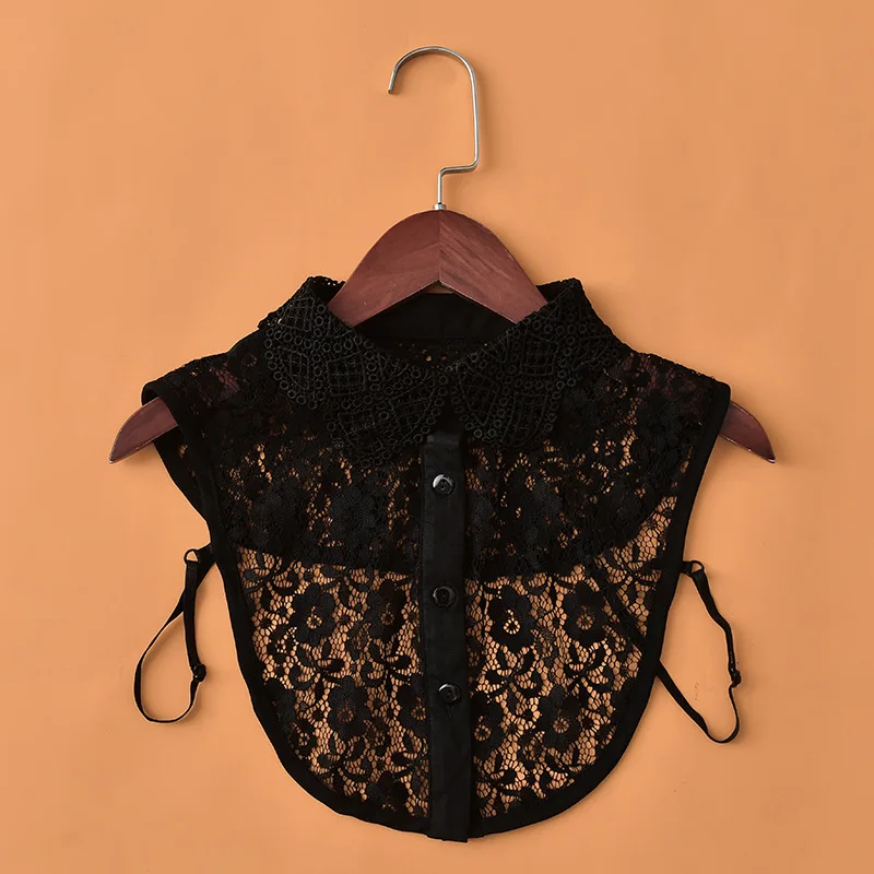 Съемные воротники модный кружевной Прочный воротник с отверстиями женский милый