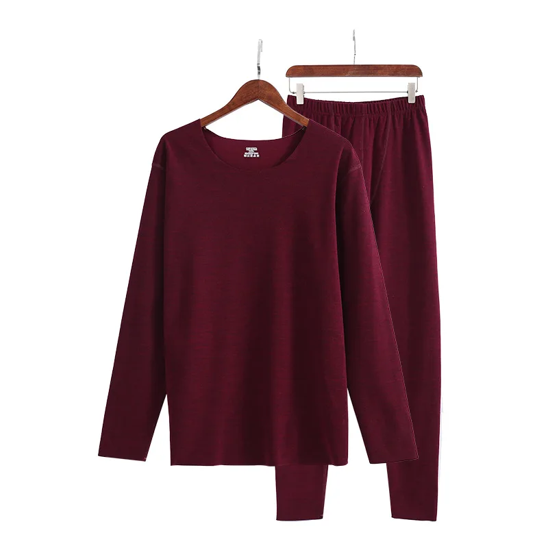 

Seamless Heating Bottoming Shirt Winter New Men 's Fleece Thermal Underwear 2pcs Winter Keep Warm Home Wear Men Bottom Suits