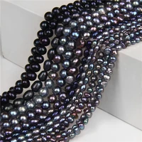black natural pearl freshwater baroque pearl beads black potato round oval pearl loose beads for diy necklace jewelry making 14%e2%80%9c