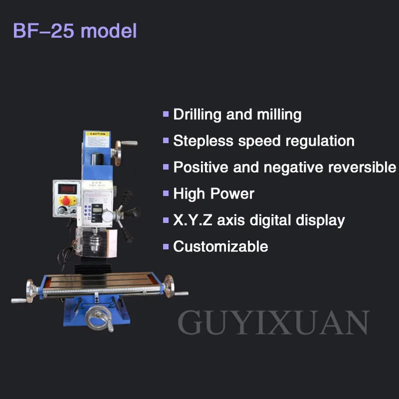 Миниатюрный сверлильный и фрезерный станок 1000 Вт компактный