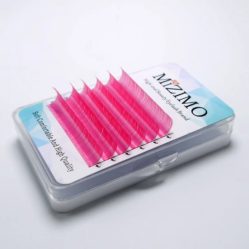 Mimimo Бесплатная доставка Новые Цветные накладные ресницы 0 07/0 1 мм C/D 8-17 красные