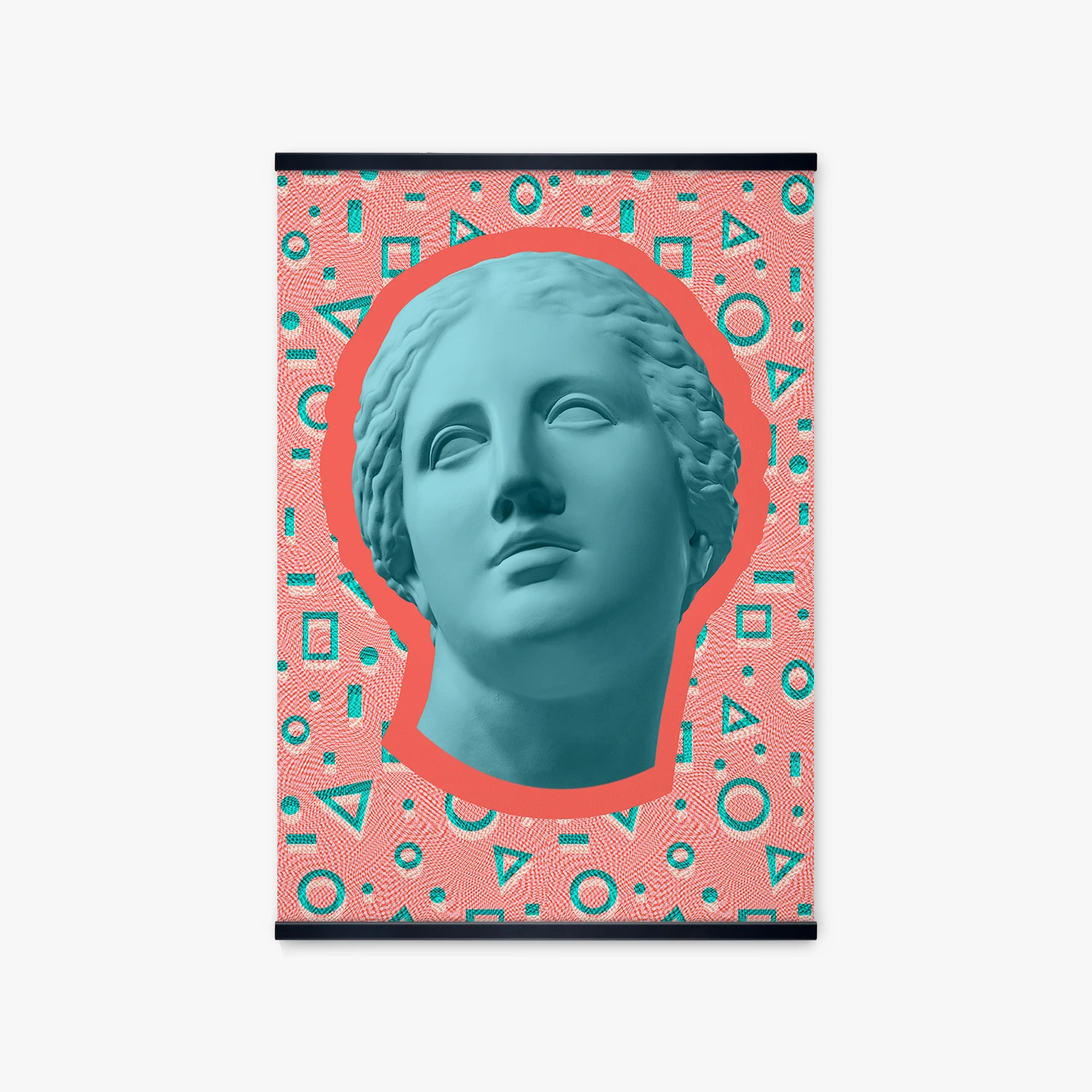 Концептуальная скульптурная голова, абстрактная картина, сюрреалистический модернистский постер, коллаж на холсте, печать на модульной картине, предмет интерьера для дома, живая комната.