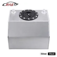 RASTP-Universal 4 Gallon 16L Aluminum Silver OR Black Race Drift Fuel Cell Tank Fuel Surge Tank RS-OCC050
