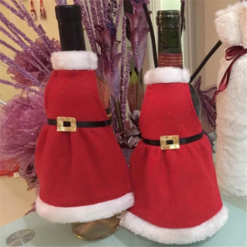 

Рождественское вино, яркая обложка, искусственное украшение для стола, праздничное платье для бутылки